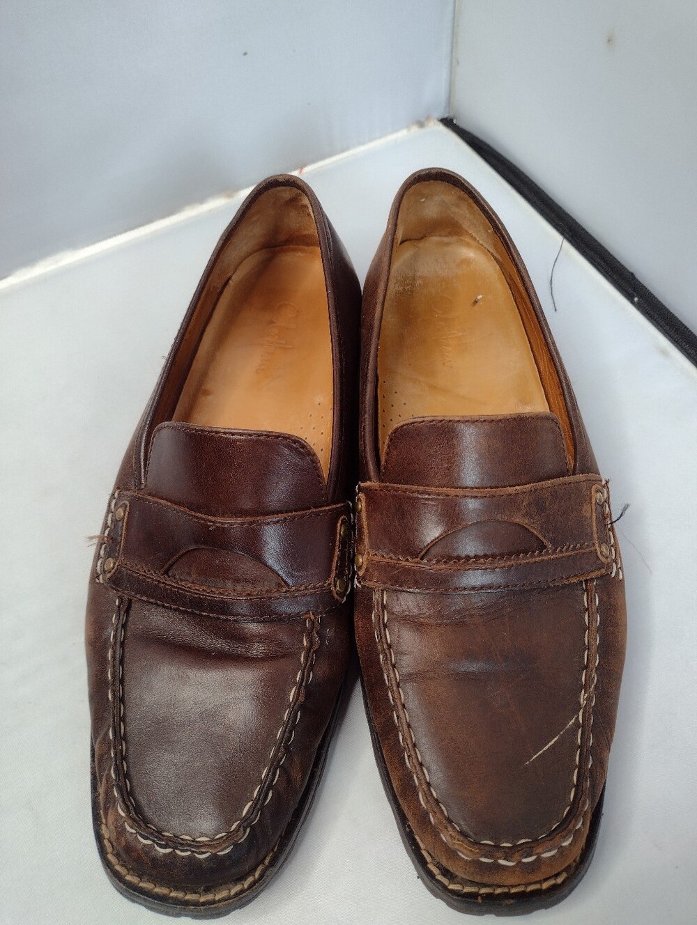 Cole Haan Daryl Penny Loafers Womens 10 Brown Leather Lug Sole Moc Toe U